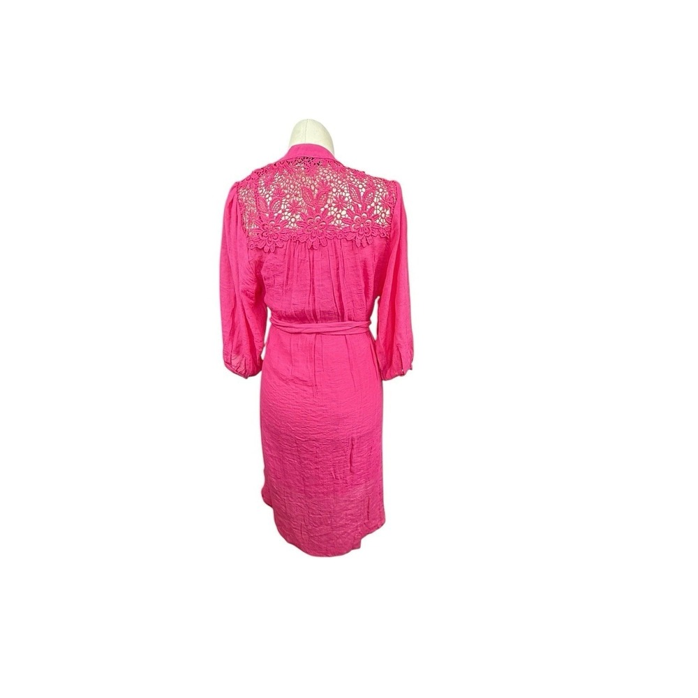 Women's M Figueroa &‎ Flower NWT Pink 3/4 Sleeve Dress Beach Cruise Vacation - Picture 4 of 8